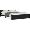 vidaXL Cadre de lit Noir Bois massif 140x190 cm