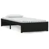 vidaXL Cadre de lit Noir Bois massif 120x190 cm Petit double