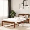 vidaXL Cadre de lit Marron miel Bois massif 90x200 cm