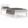 vidaXL Cadre de lit Blanc Bois massif 90x190 cm Simple
