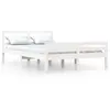 vidaXL Cadre de lit Blanc Bois massif 140x200 cm