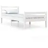vidaXL Cadre de lit Blanc Bois massif 100x200 cm