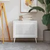 vidaXL Porte d'armoire à persiennes blanc 39,5x59,4 cm pin massif
