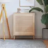 vidaXL Porte d'armoire à persiennes 61,5x59,4 cm bois de pin massif