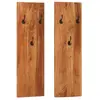 vidaXL Porte-manteaux muraux 2 pcs 36x3x110 cm Bois d'acacia massif