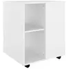 vidaXL Armoire À Roulettes Blanc 60x53x72 Cm Bois D'ingénierie