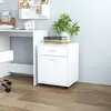 vidaXL Armoire à roulettes Blanc 45x38x54 cm Aggloméré