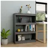 vidaXL Bibliothèque/Séparateur de pièce Gris 100x30x103 cm Pin massif