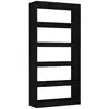 vidaXL Bibliothèque/Séparateur de pièce Noir 80x30x167,4 cm Pin solide