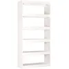 vidaXL Bibliothèque/Séparateur de pièce Blanc 80x30x199,5cm Pin solide