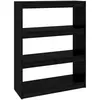vidaXL Bibliothèque/Séparateur de pièce Noir 80x30x103,5 cm Pin solide