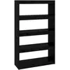 vidaXL Bibliothèque/Séparateur de pièce Noir 80x30x135,5 cm Pin solide