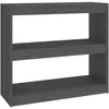 vidaXL Bibliothèque/Séparateur de pièce Gris 80x30x71,5 cm Pin solide