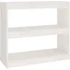 vidaXL Bibliothèque/Séparateur de pièce Blanc 80x30x103,5cm Pin solide