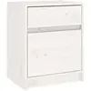 vidaXL Table de chevet Blanc 40x31x50 cm Bois de pin massif