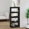 vidaXL Bibliothèque/Séparateur de pièce Noir 60x30x135,5 cm Pin solide