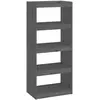 vidaXL Bibliothèque/Séparateur de pièce Gris 60x30x135,5 cm Pin solide