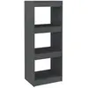 vidaXL Bibliothèque/Séparateur de pièce Gris 40x30x103,5 cm Pin massif