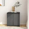 vidaXL Armoire latérale gris 60x36x65 cm bois de pin massif