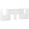 vidaXL Meuble TV Blanc brillant 104x30x52 cm Aggloméré