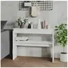 vidaXL Table console Blanc 102x30x80 cm Aggloméré