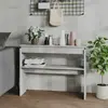 vidaXL Table console Gris béton 102x30x80 cm Aggloméré