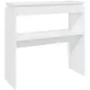vidaXL Vidaxl Table Console Blanc 80x30x80 Cm Bois D'ingénierie