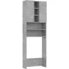 vidaXL Meuble pour machine à laver Gris béton 64x25,5x190 cm