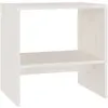 vidaXL Table de chevet Blanc 40x30,5x40 cm Bois de pin massif