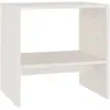 vidaXL Tables de chevet 2 pcs Blanc 40x30,5x40 cm Bois de pin massif