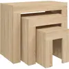 vidaXL Tables basses gigognes 3 pcs chêne sonoma bois d'ingénierie