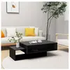 vidaXL Table basse Noir 105x55x32 cm Aggloméré