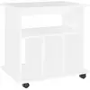 vidaXL Armoire à roulettes Blanc 60x45x60 cm Bois d’ingénierie 808476