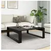 vidaXL Table basse Noir 100x100x35 cm Aggloméré