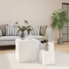 Vidaxl - Tables d'appoint 3 pcs Blanc Bois d'ingénierie Blanc