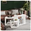 vidaXL Tables gigognes 3 pcs Blanc Aggloméré