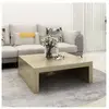 vidaXL Table basse Chêne sonoma 100x100x35 cm Bois d'ingénierie