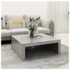 vidaXL Table basse Gris béton 100x100x35 cm Aggloméré