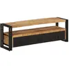 vidaXL Meuble TV 120x30x40 cm Bois massif de manguier