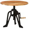 vidaXL Table d'appoint 60x(42-62) cm Bois massif d'acacia et fonte