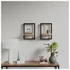 vidaXL Étagères murales 2 pcs 25x25x35 cm Bois d'acacia et acier