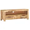 vidaXL Meuble TV 110x30x40 cm Bois de manguier brut