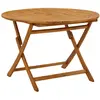 vidaXL Table pliable de jardin 110 cm Bois d'acacia massif