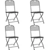vidaXL Chaises pliables de jardin 4 pcs Maille métallique Anthracite