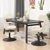 vidaXL Chaises à dîner pivotantes 4 pcs Crème Velours