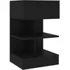vidaXL Table de chevet Noir 40x35x65 cm Aggloméré