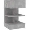 vidaXL Table de chevet Gris béton 40x35x65 cm Aggloméré