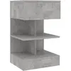 vidaXL Tables de chevet 2 pcs Gris béton 40x35x65 cm