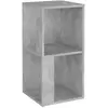 vidaXL Armoire d'angle Gris béton 33x33x67 cm Bois d'ingénierie 809021