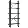 vidaXL Bibliothèque à 5 niveaux Gris 80x30x175 cm Bois d'ingénierie
